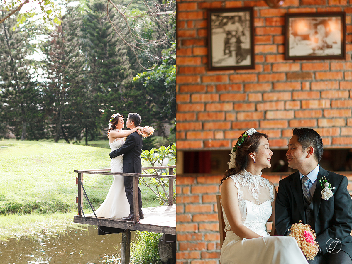 Portrait of couple at Ciao Ristorante KL before wedding solemnization