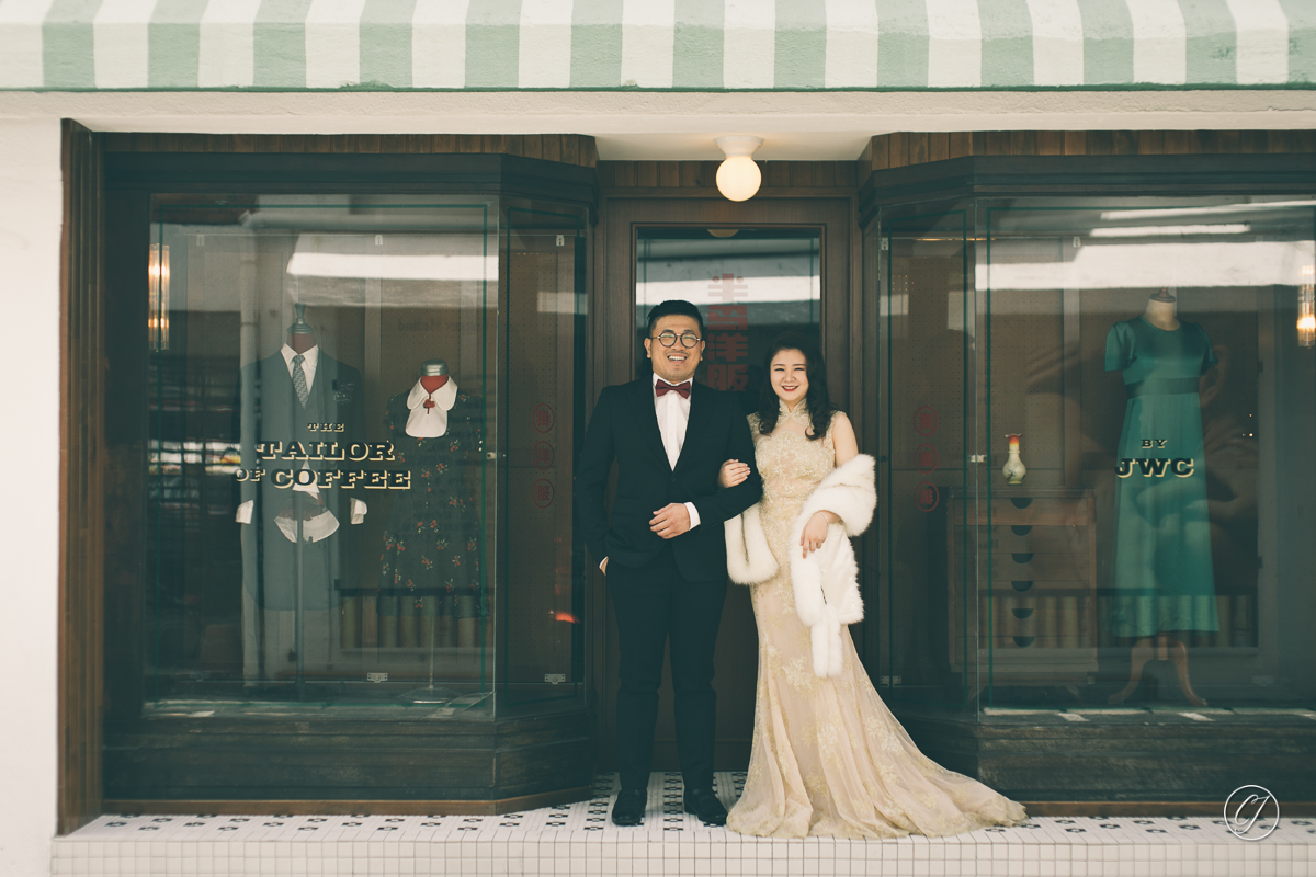 Portrait at the entrace of The Peninsular Tailor Cafe By JWC