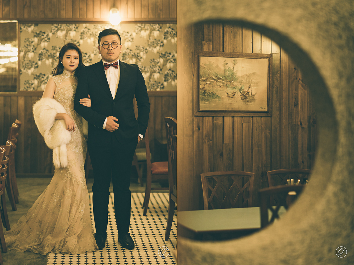 The old Shanghai themed prewedding portrait in Melaka