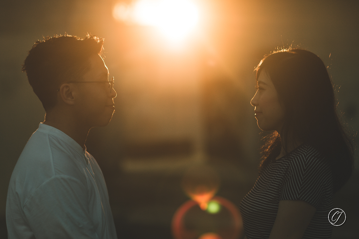 Backlit portrait in Malaysia