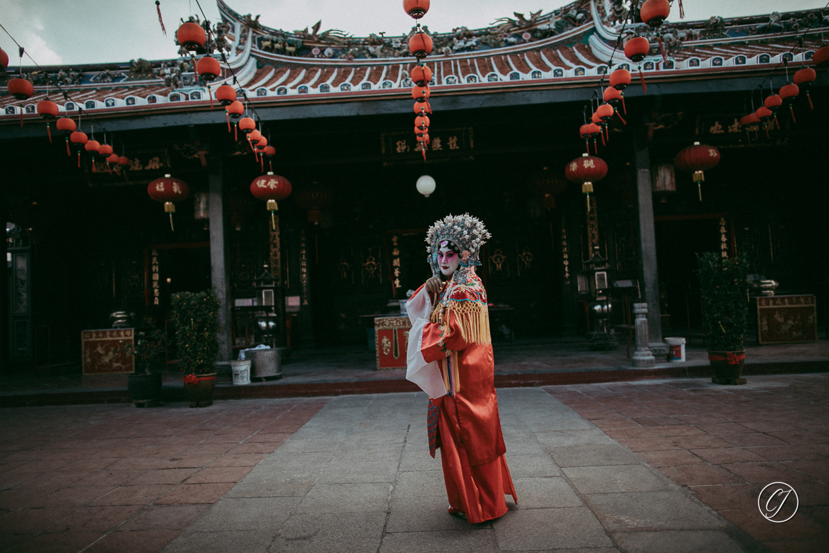 Chinese opera portrait at Cheng Hoon Teng Temple