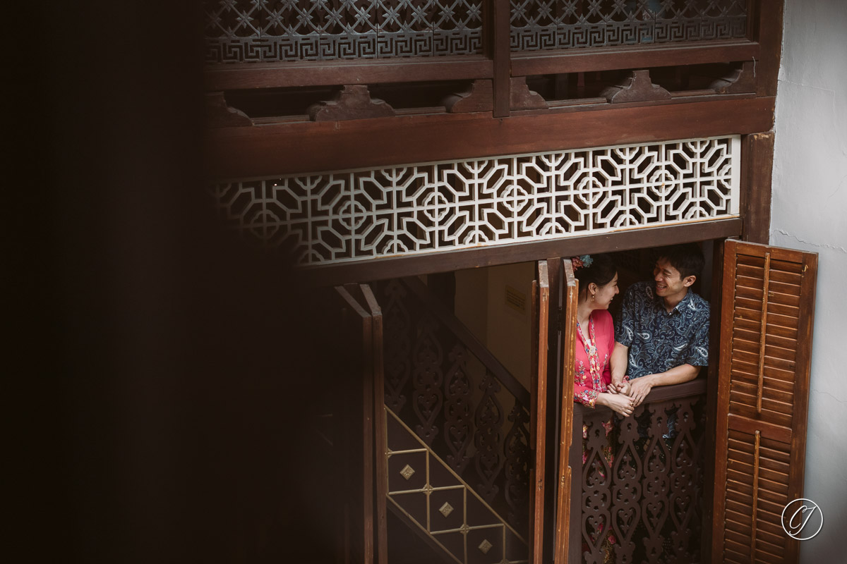 Baba Nyonya themed engagement portrait