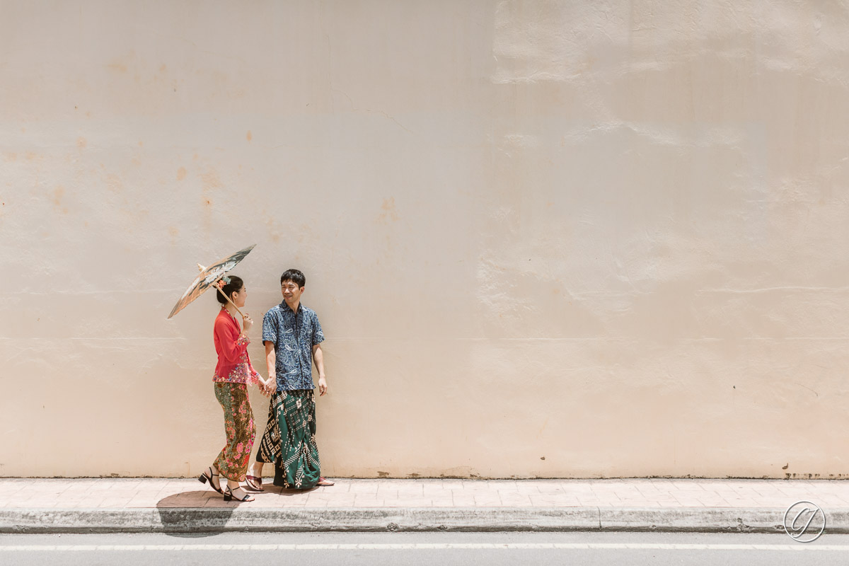 Street style photography of couple in Melaka